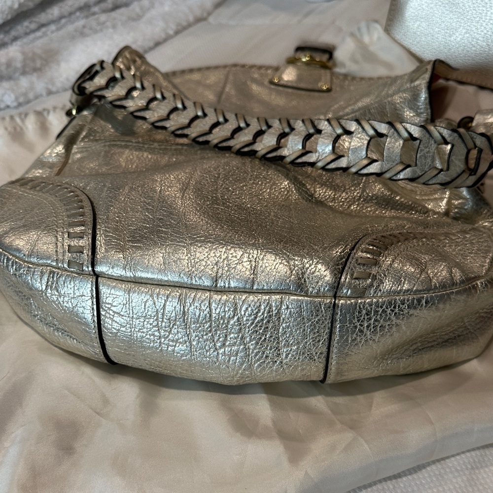 Coach Metallic warm golden silver Shoulder Bag - Picture 2 of 11